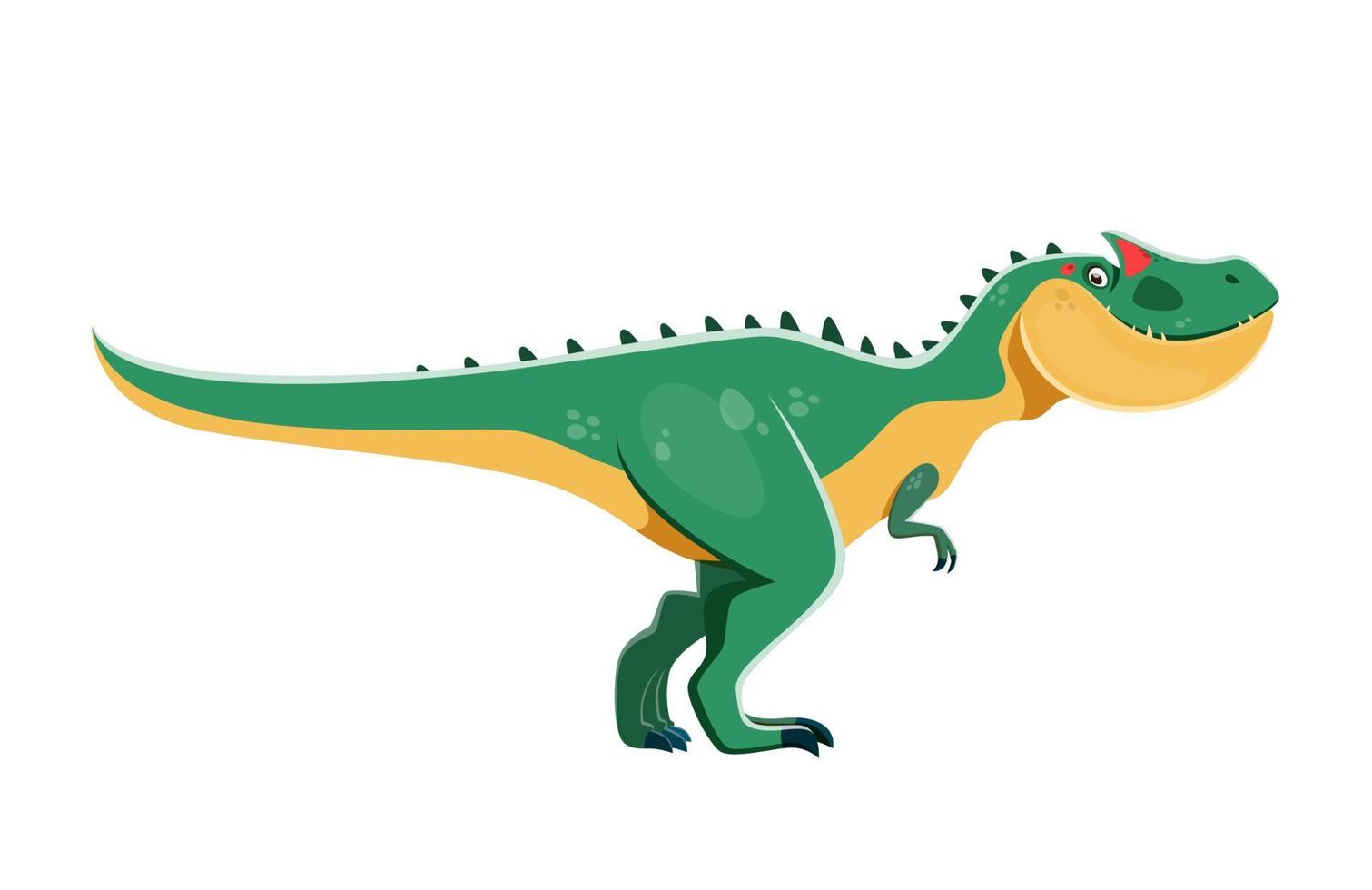 allosaurus isolerat dinosaurie tecknad serie karaktär vektor