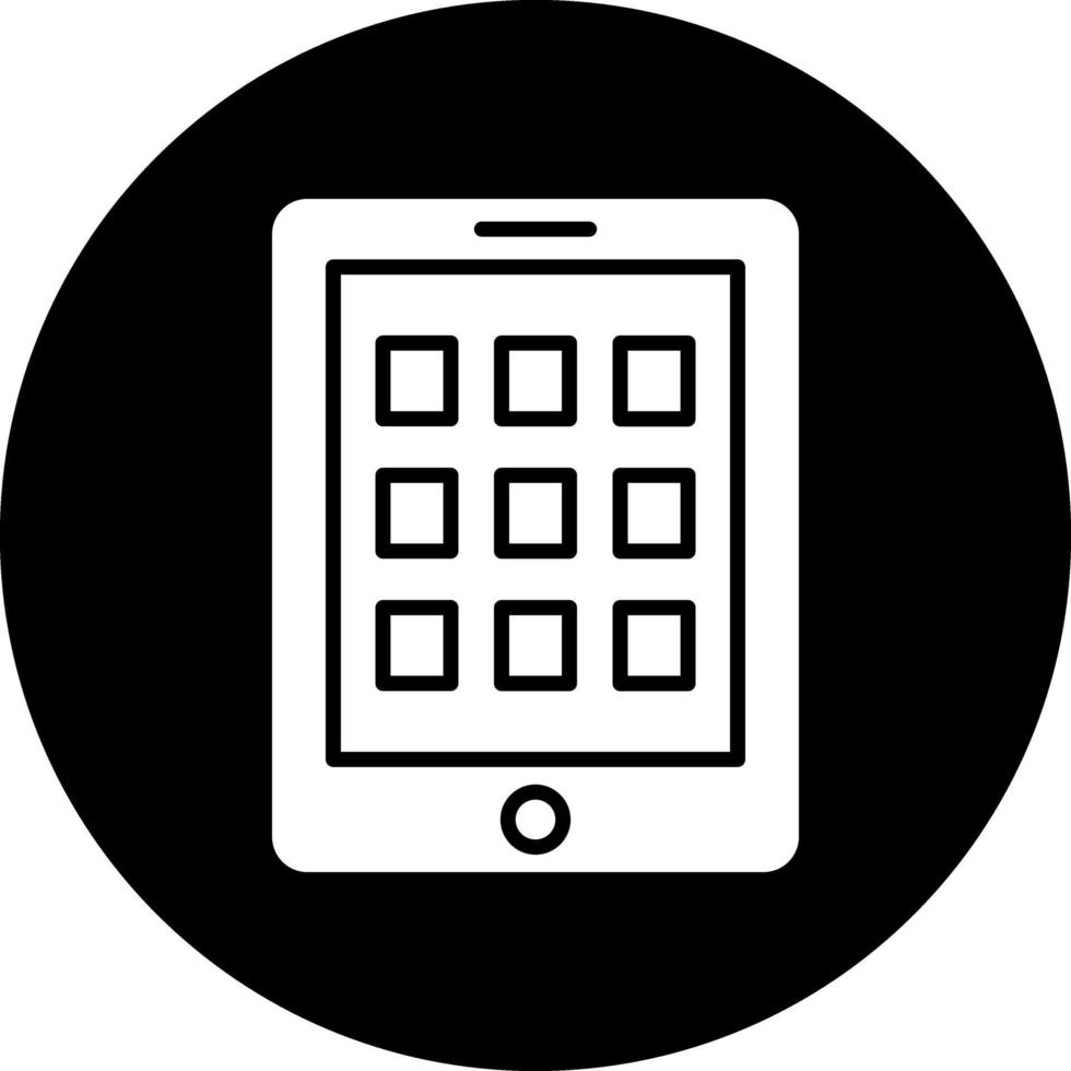 Tablet-Vektor-Icon-Design vektor