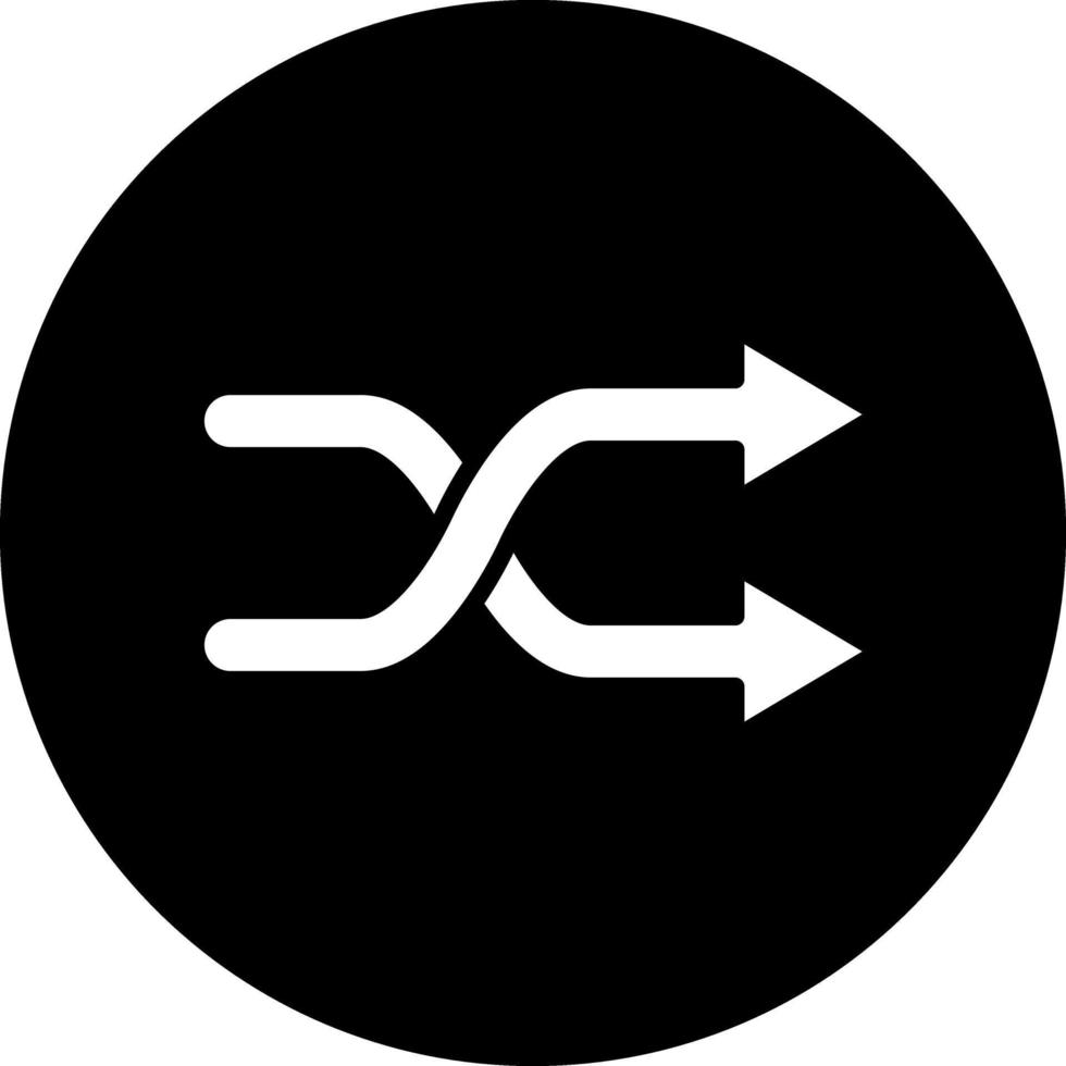 Shuffle-Vektor-Icon-Design vektor