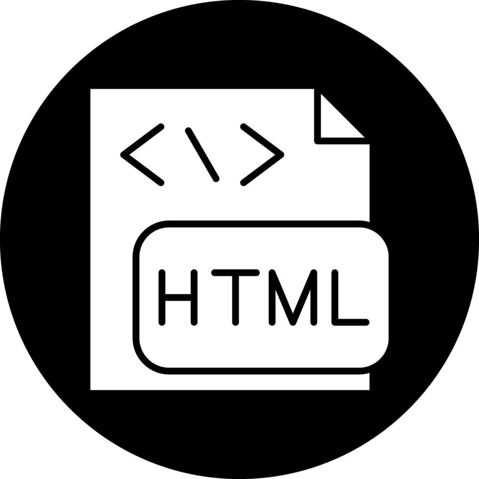 HTML-Datei-Vektor-Icon-Design vektor