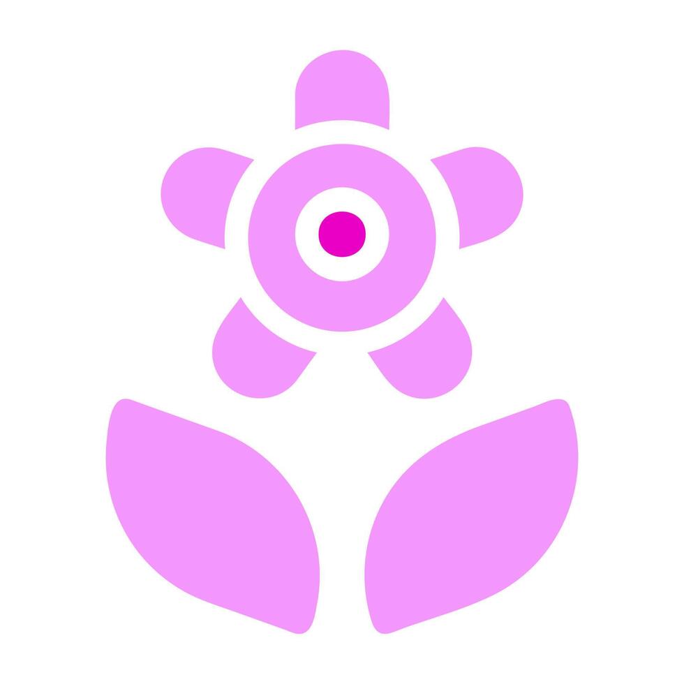 Blume Symbol solide duocolor Rosa Farbe Mutter Tag Symbol Illustration. vektor