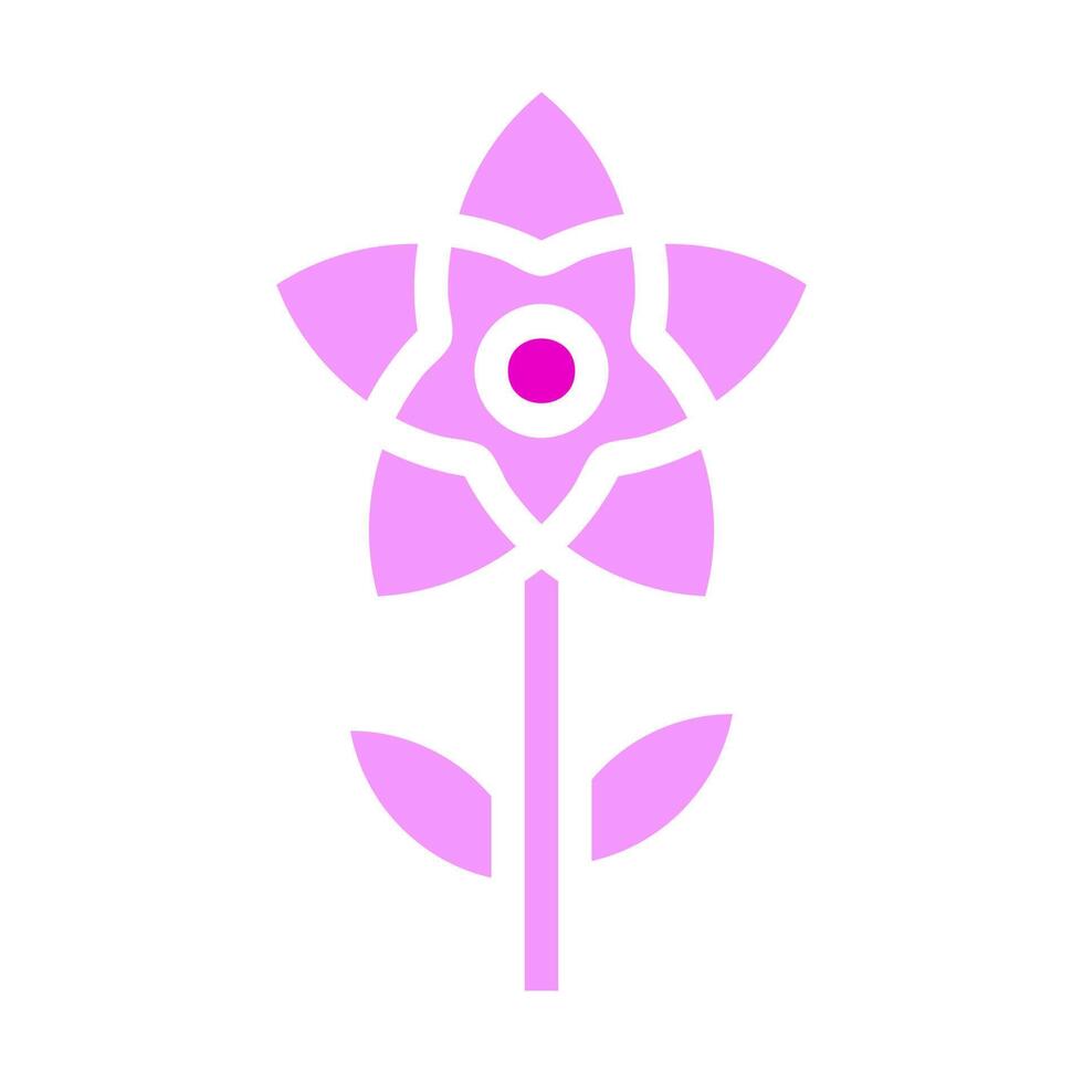 blomma ikon fast duofärg rosa Färg mor dag symbol illustration. vektor