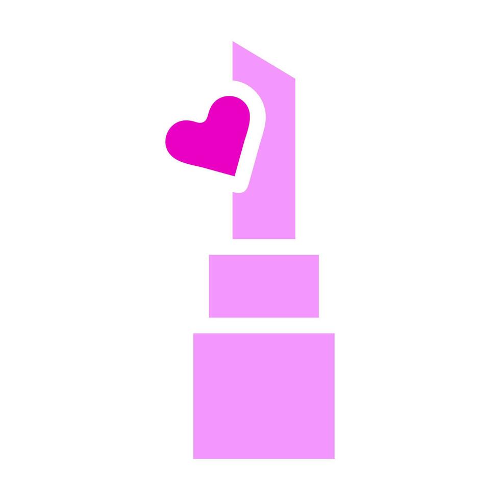 läppstift ikon fast duofärg rosa Färg mor dag symbol illustration. vektor