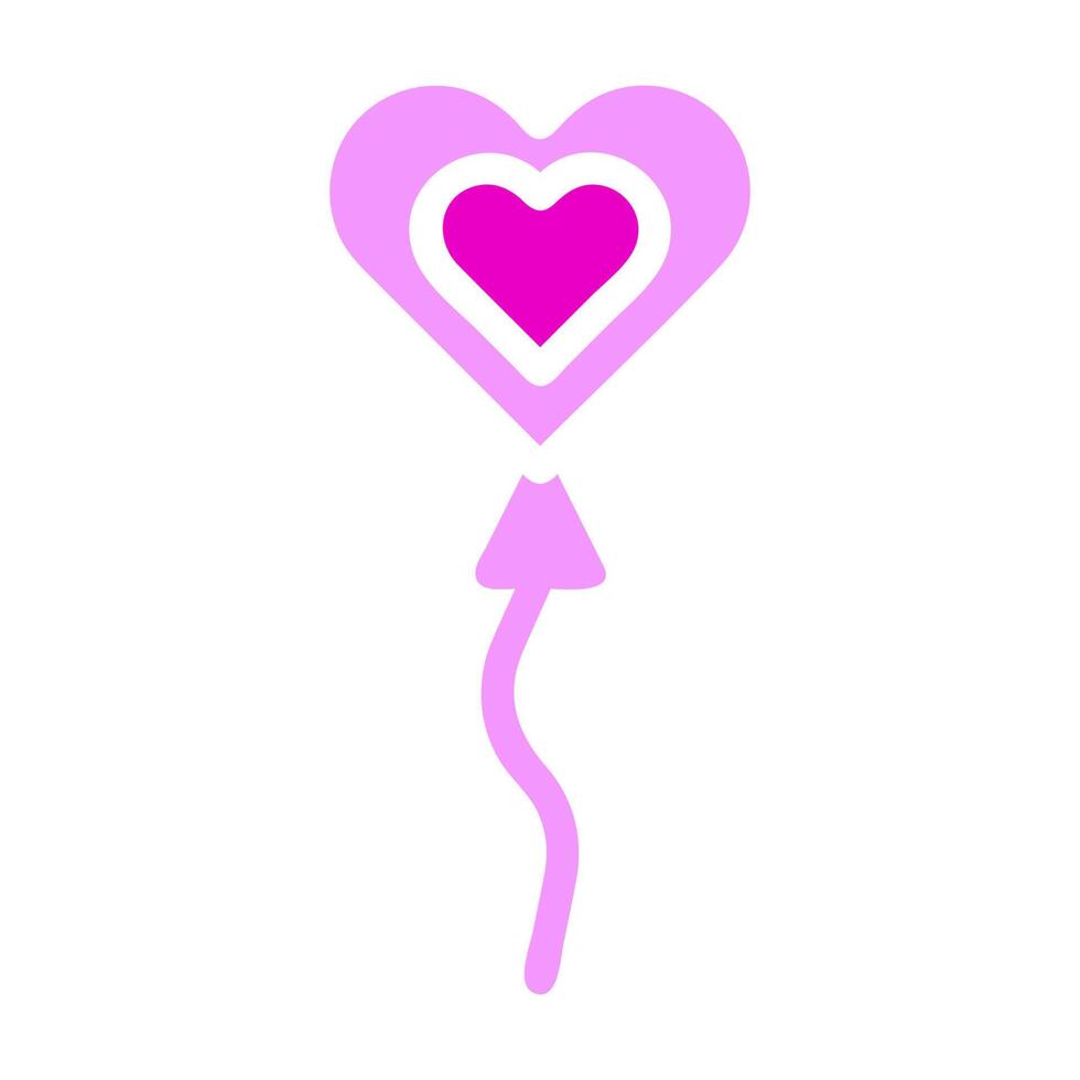 Ballon Symbol solide Rosa Farbe Mutter Tag Symbol Illustration. vektor