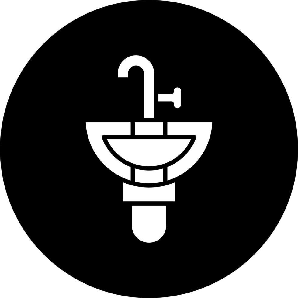 Waschbecken-Vektor-Icon-Design vektor