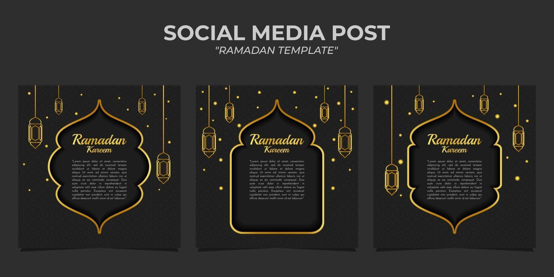 Ramadan Kareem Temaplate Social Media Post vektor