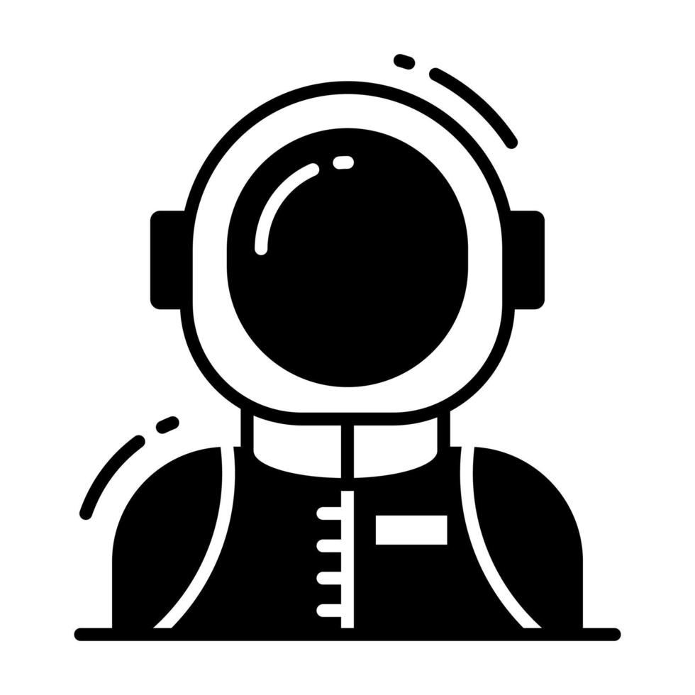 Gut Design Vektor von Astronaut im modisch Stil, Raum Forscher Symbol