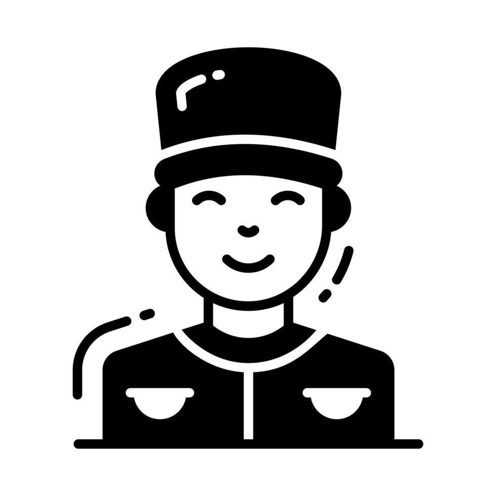 kreativ och unik vektor av bellboy, professionell arbetstagare avatar
