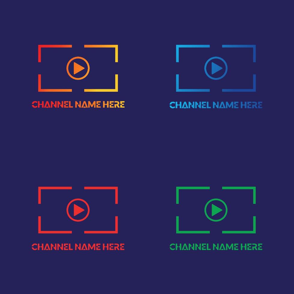 kanal logotyp och video logotyp design. vektor