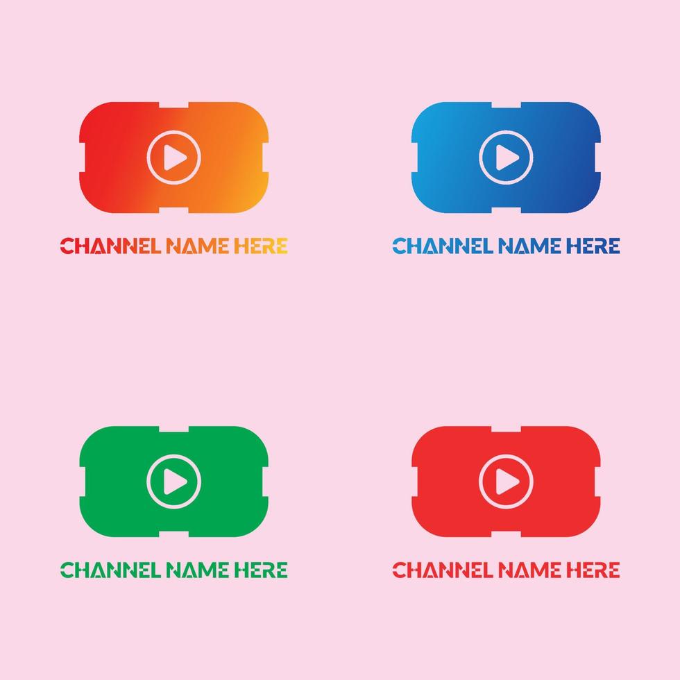 Kanal Logo und Video Logo Design vektor