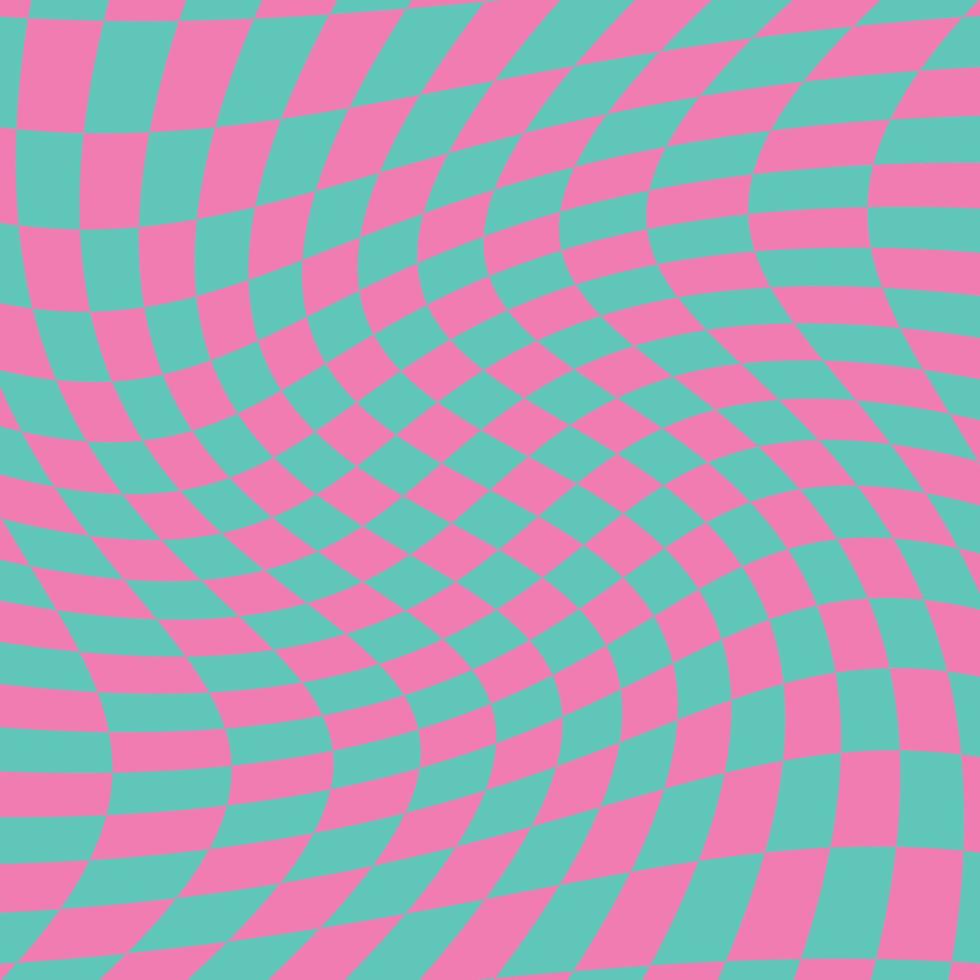 psychedelisches geometrisches Muster mit Quadraten vektor