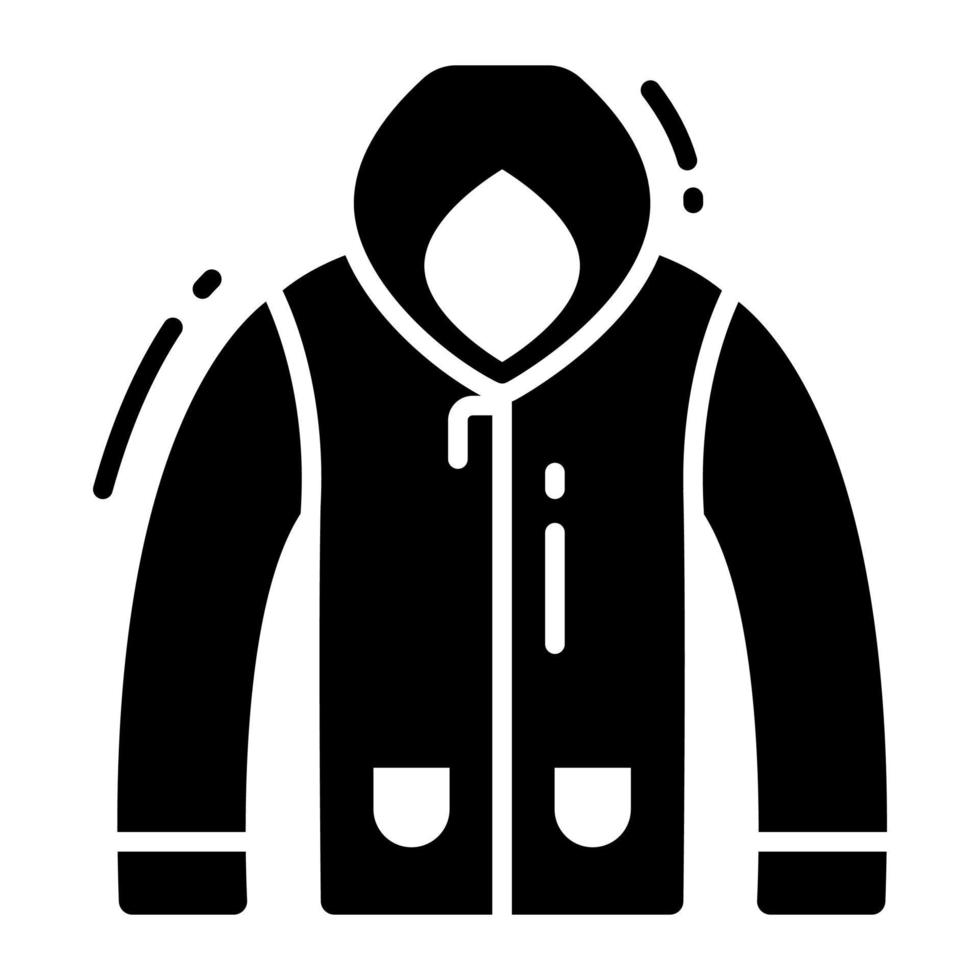 ein Gut Design Symbol von Kapuzenpullover, modern Design Stil vektor