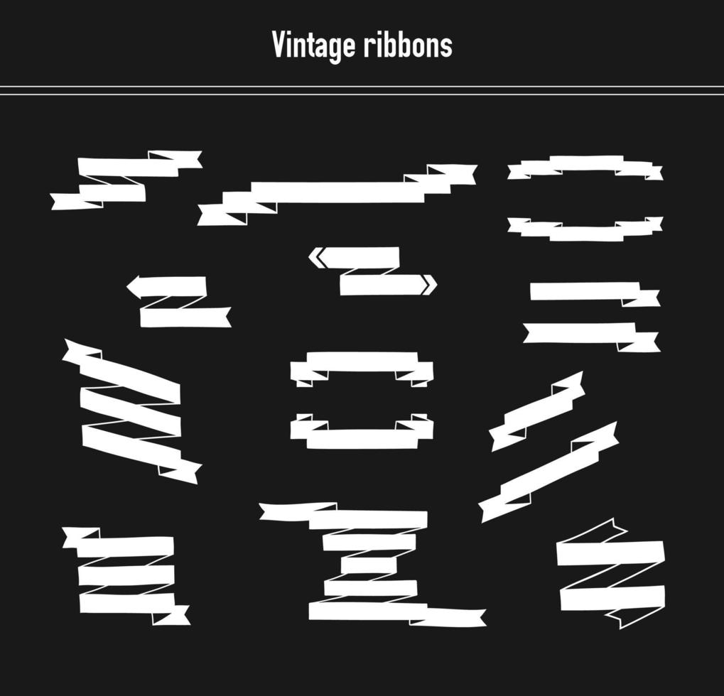 uppsättning av band på en svarta tavlan vektor