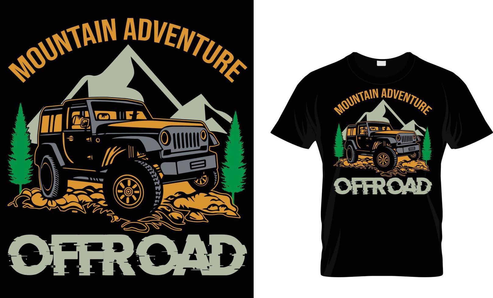 Abenteuer Offroad T-Shirt Design vektor