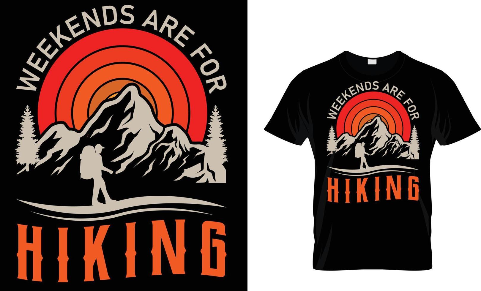 Abenteuer, Berg, wandern, Camping, Typografie, Vektor T-Shirt Design