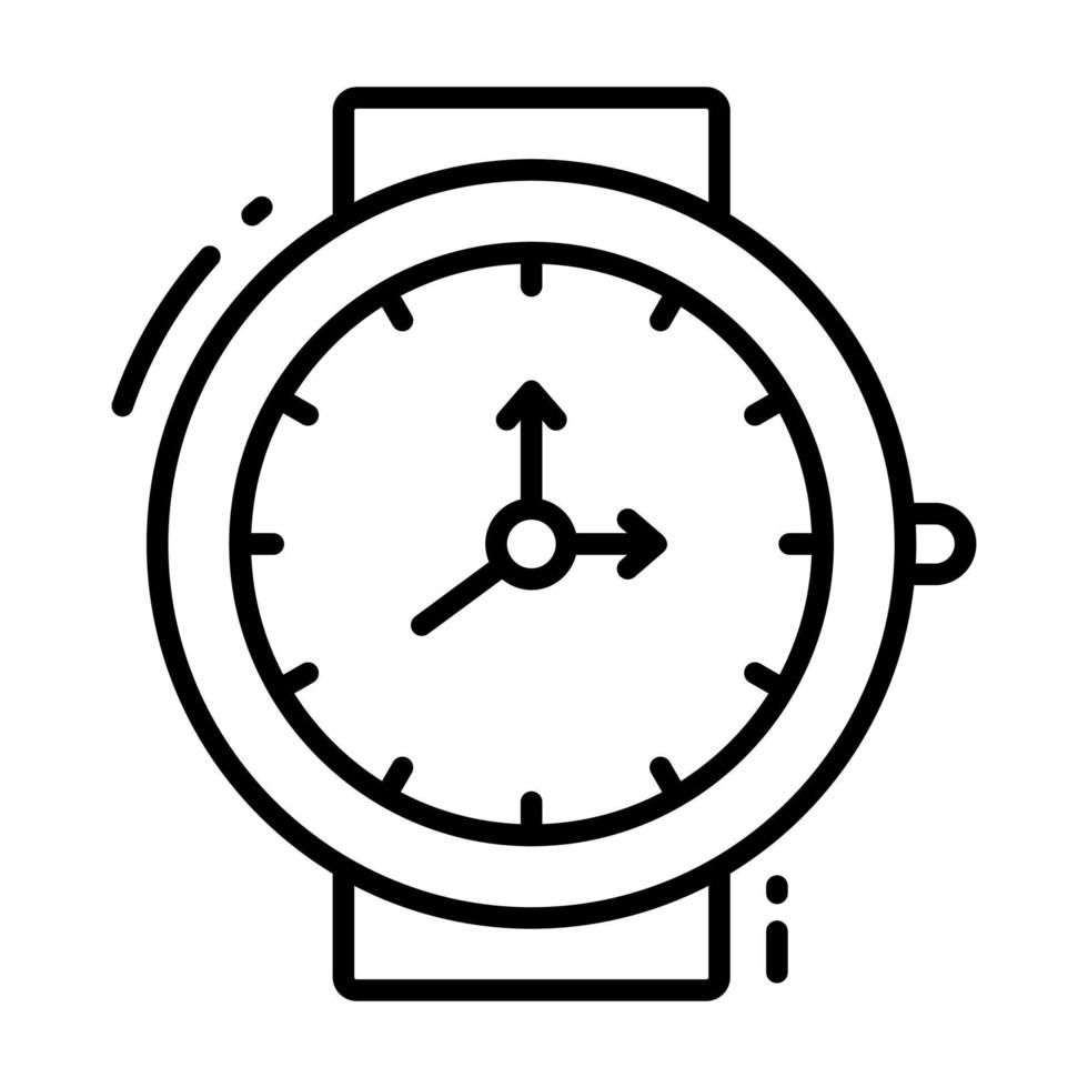 Handgelenk Uhr Symbol im modern Stil, tragbar Uhr vektor