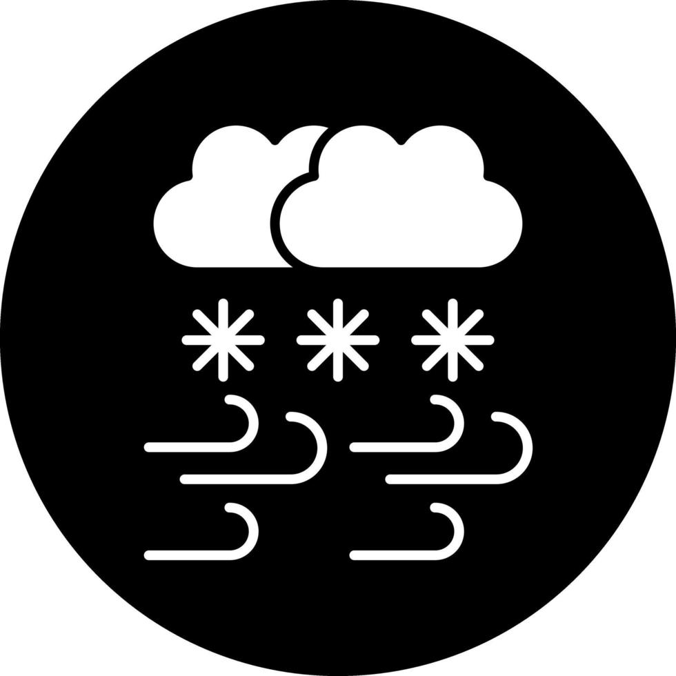 snöstorm vektor ikon design