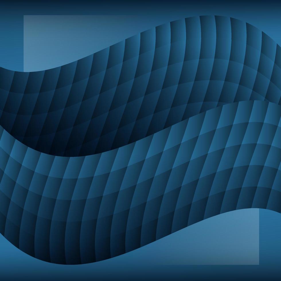 Blau abstrakt Welle im realistisch Stil. polygonal Hintergrund. rechteckig texturiert Design. bunt Vektor Illustration.