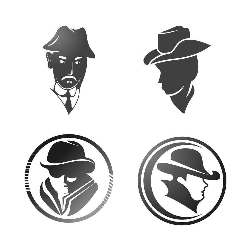 Gentleman Icon Vektor Modeboutique und Designsymbol