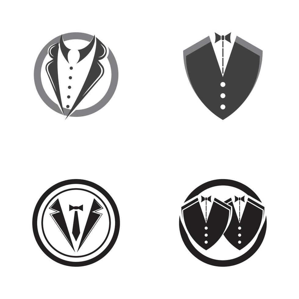 klassisch Krawatte Symbol und passen Mode Männer vektor