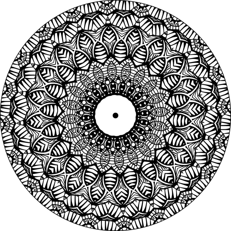 abstrakt Mandala Muster. Kunst auf das Mauer. Färbung Buch Spitze Muster das Tätowierung. Design zum ein Hintergrund Farbe Hemd und Fliese Aufkleber Design, dekorativ Kreis Ornament im ethnisch orientalisch Stil vektor