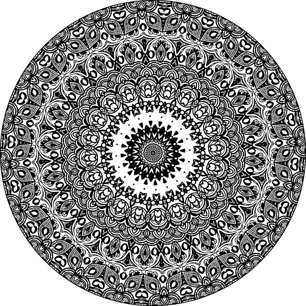 abstrakt Mandala Muster. Kunst auf das Mauer. Färbung Buch Spitze Muster das Tätowierung. Design zum ein Hintergrund Farbe Hemd und Fliese Aufkleber Design, dekorativ Kreis Ornament im ethnisch orientalisch Stil vektor