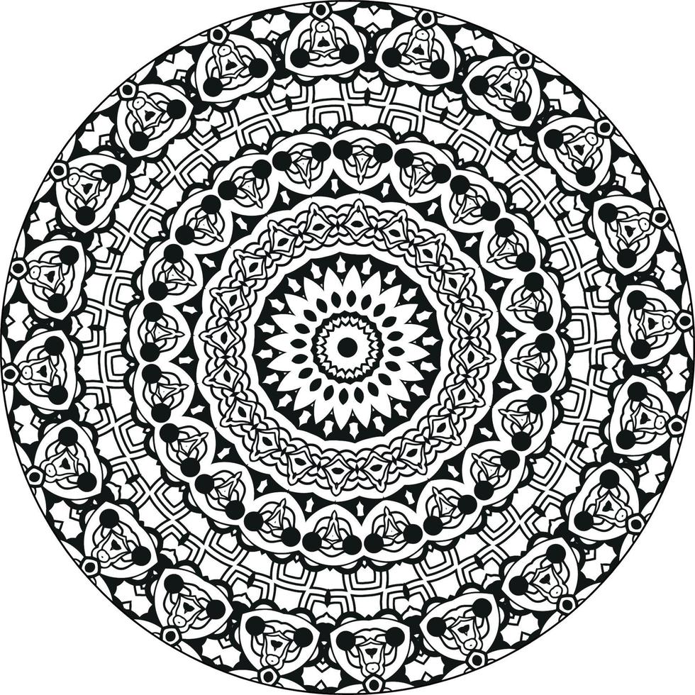 einfach mandala, einfach Mandalas Blumen Färbung Seite auf Weiß Hintergrund. vektor