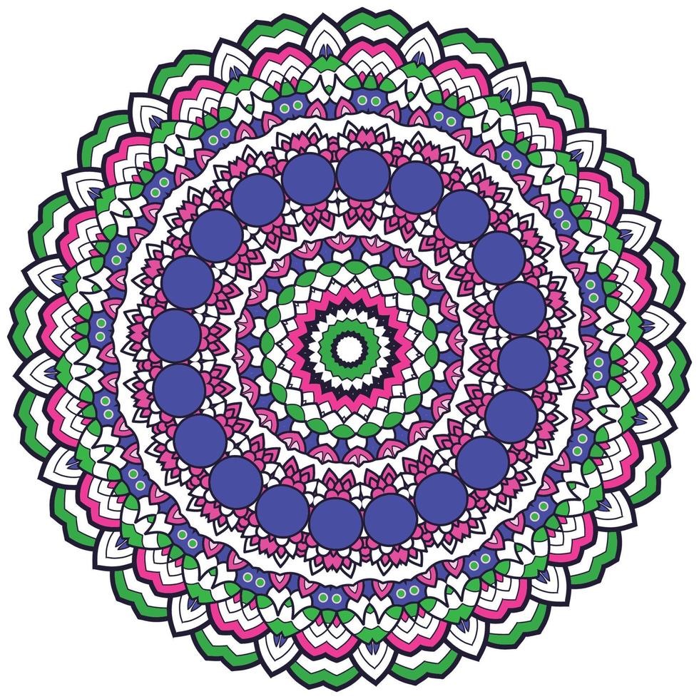 mandala bakgrund med bra färger. ovanlig blomma form. orientalisk. anti-stress terapi mönster. väva design element vektor