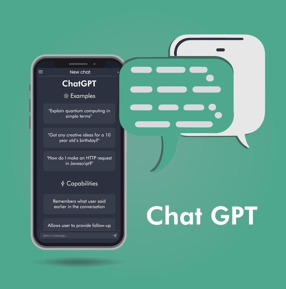 Plaudern gpt 4 Konversation Methode Illustrationen. künstlich Intelligenz Chatbot . ai Chatbot antwortete zu das Frage vektor