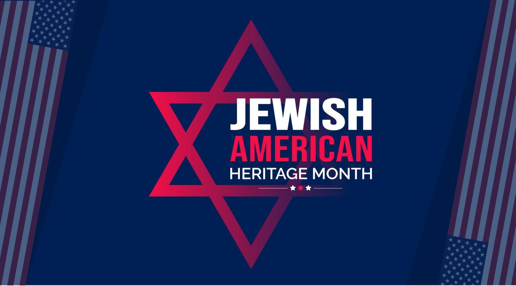 jewish amerikan arv månad bakgrund eller baner design mall berömd i Maj vektor