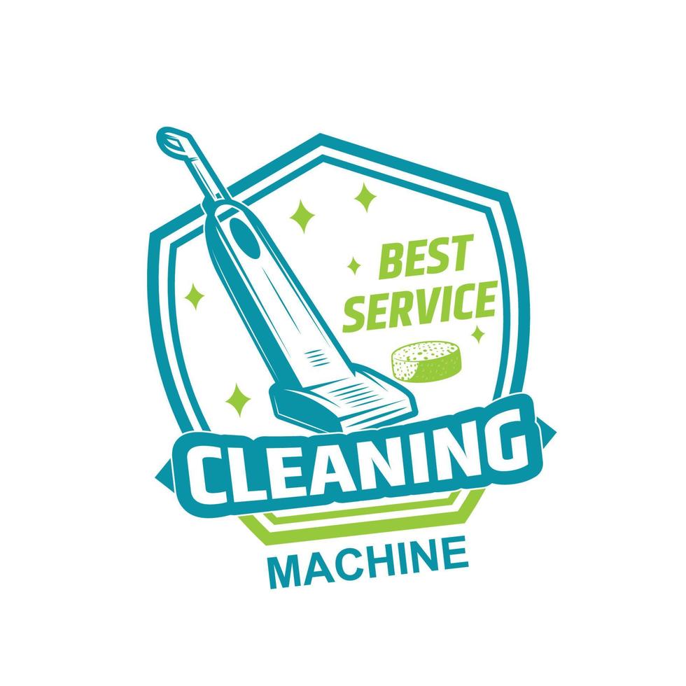 Beste Bedienung Reinigung Maschine Logo vektor