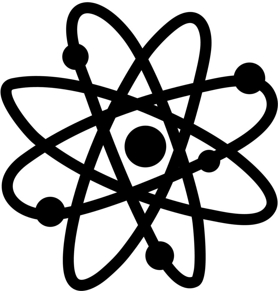 atom illustration ikon vektor