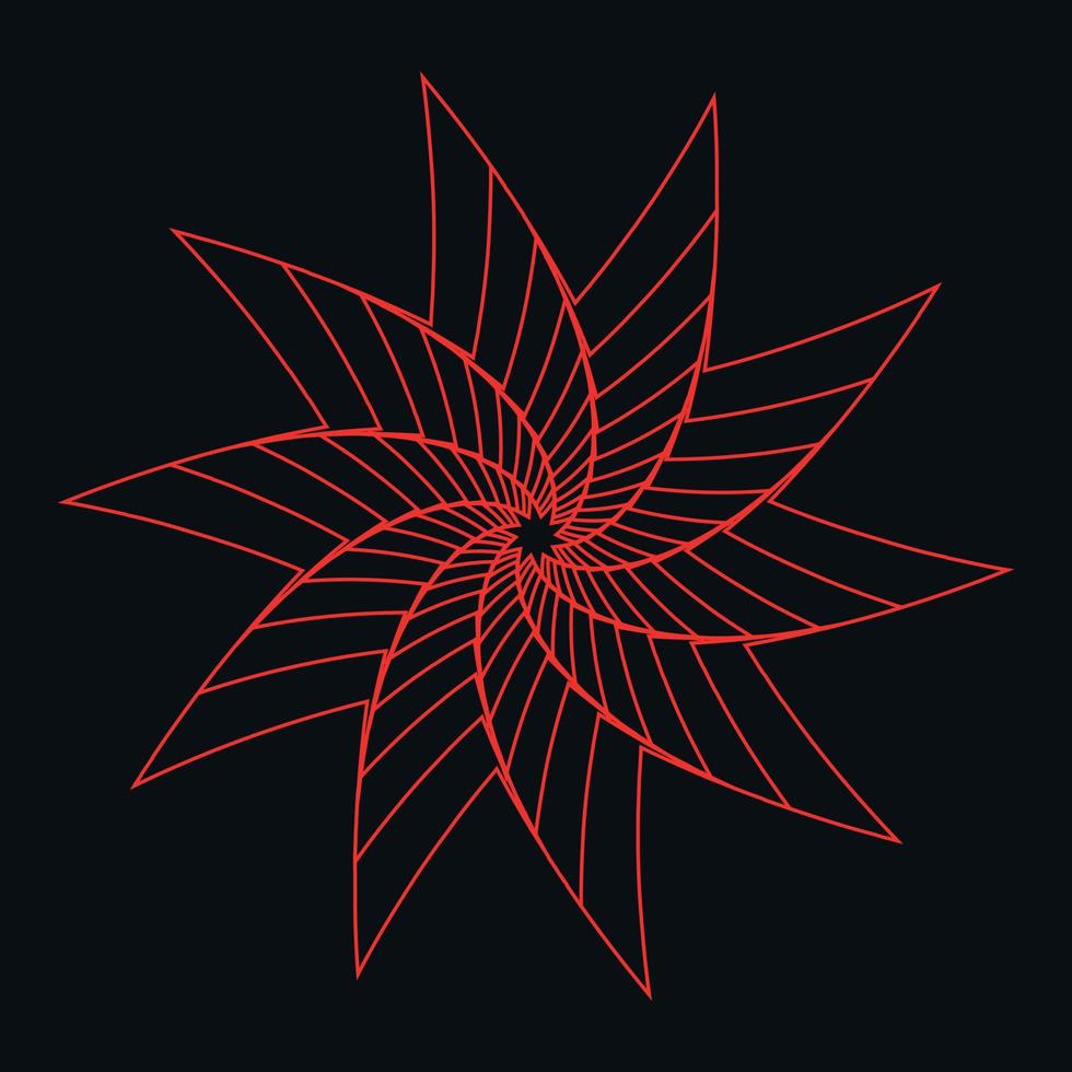 abstrakt rot Blume Hintergrund mit Spiral- vektor