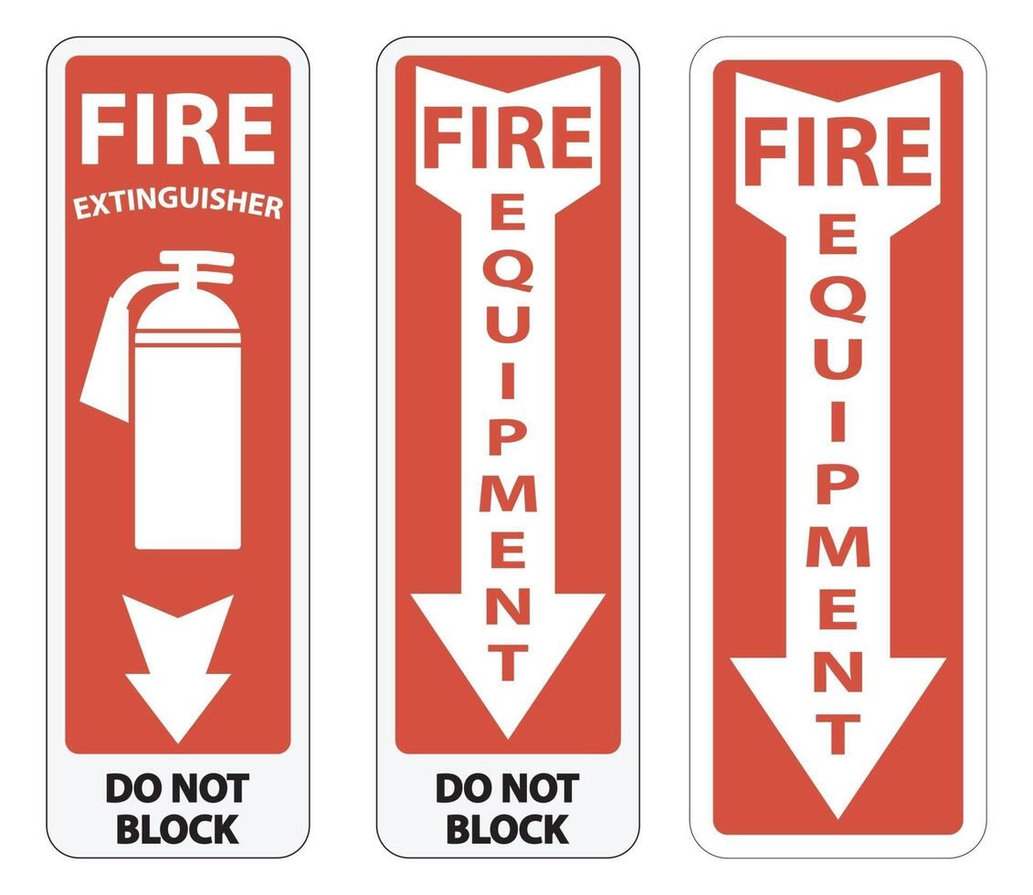 Symbol Feuerwehrausrüstung Zeichen auf weißem Hintergrund vektor