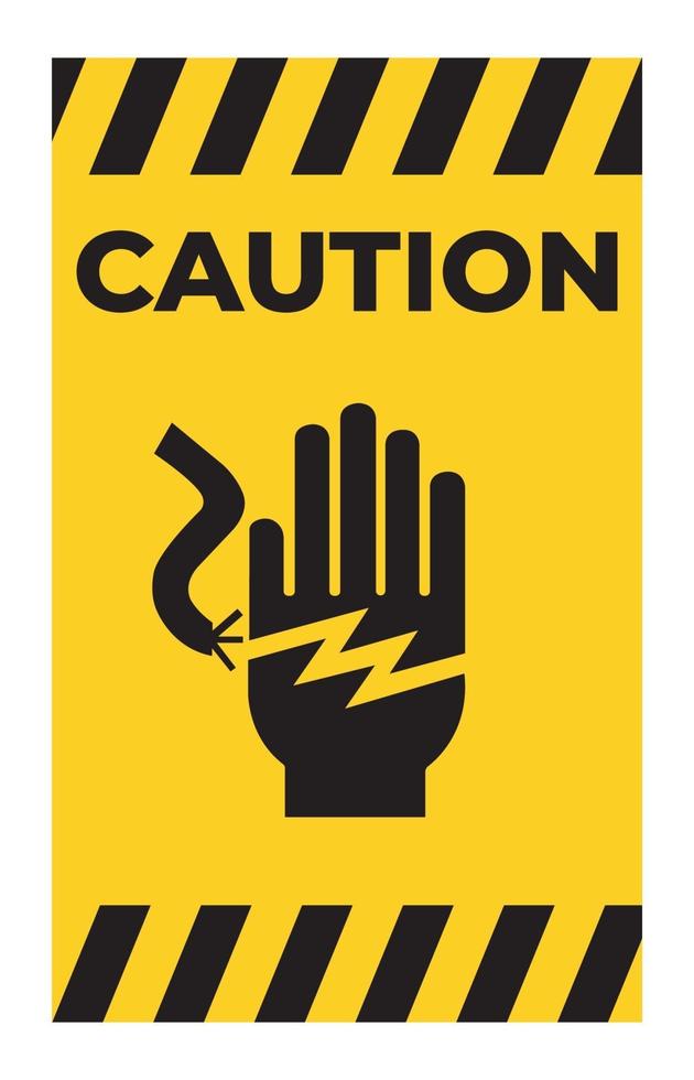Symbol für Stromschlag-Stromschlag auf weißem Hintergrund vektor