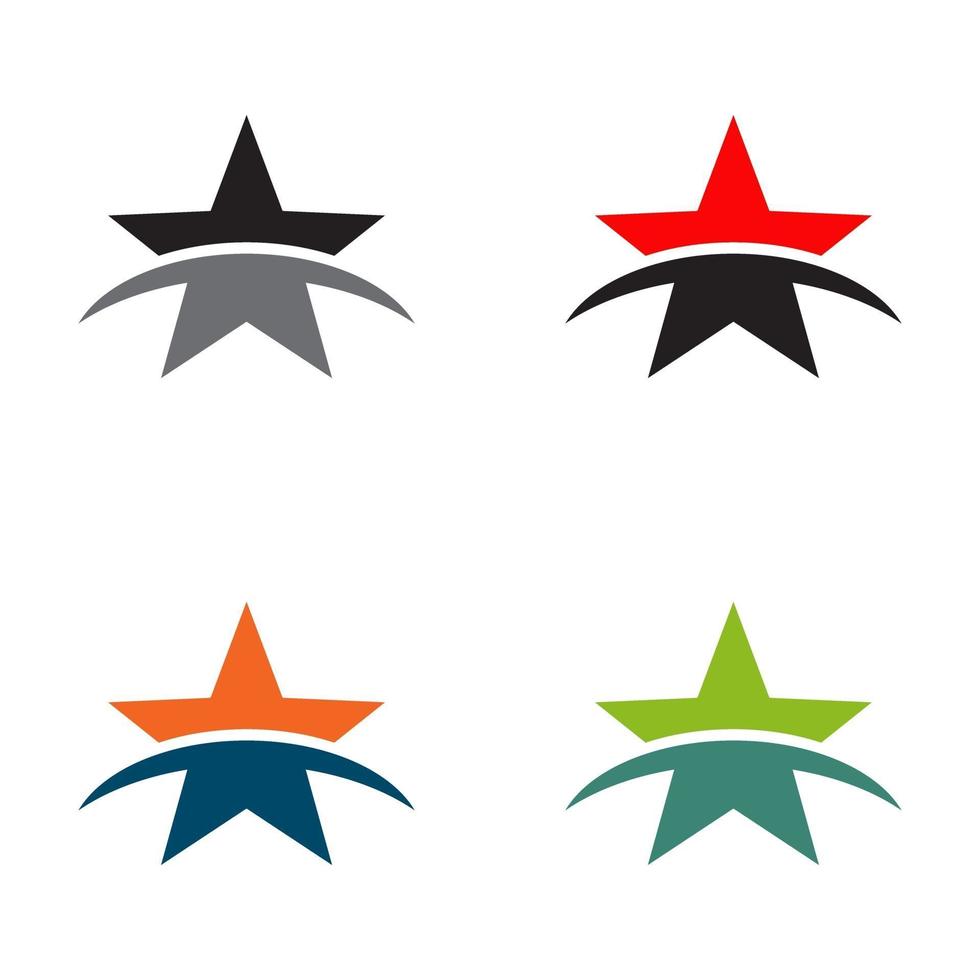 stjärnikonen logotyp formgivningsmall vektor