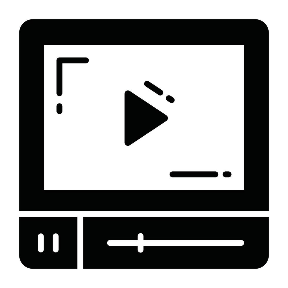video media spelare vektor design, video marknadsföring ikon för premie använda sig av
