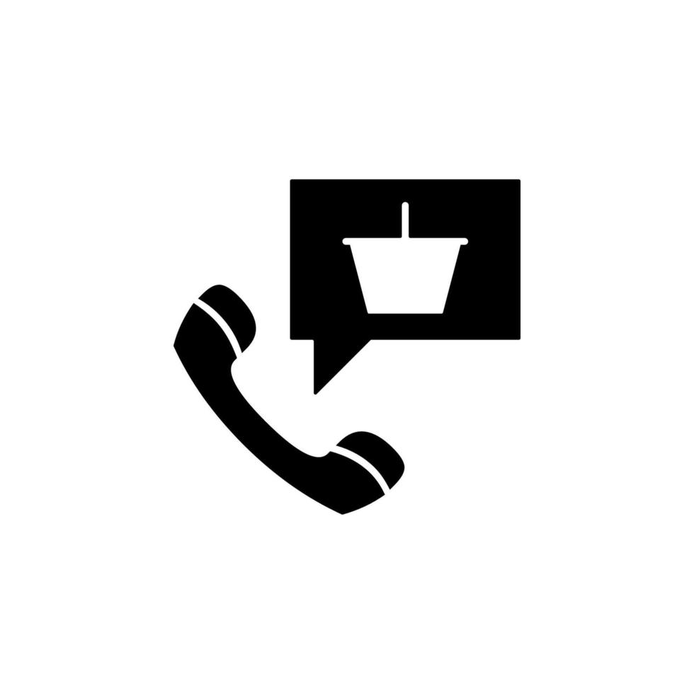 E-Commerce, Befehl, Telefon Vektor Symbol Illustration