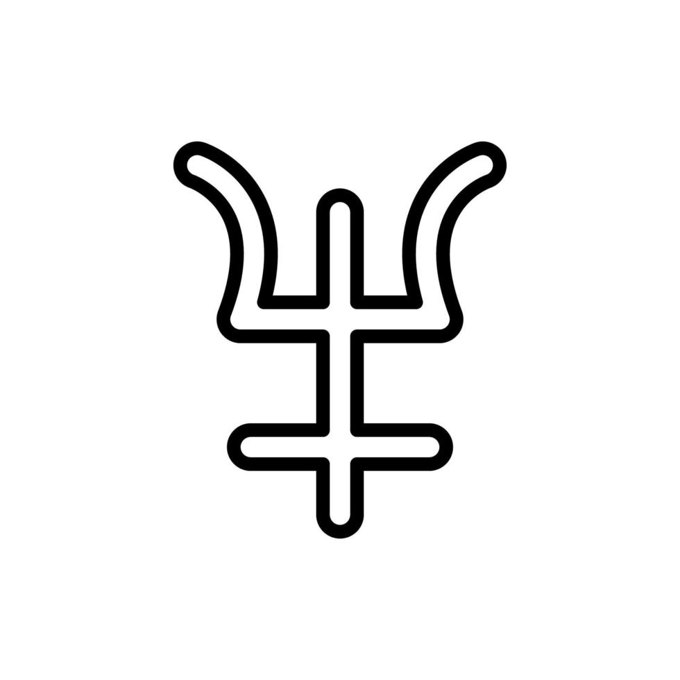 Symbol Neptun Vektor Symbol Illustration