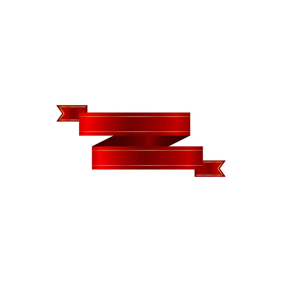 Bänder, Rot, Schärpe Vektor Symbol Illustration