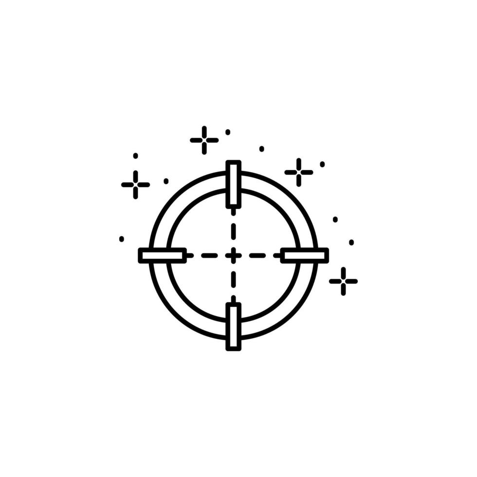 mål prickskytt vektor ikon illustration