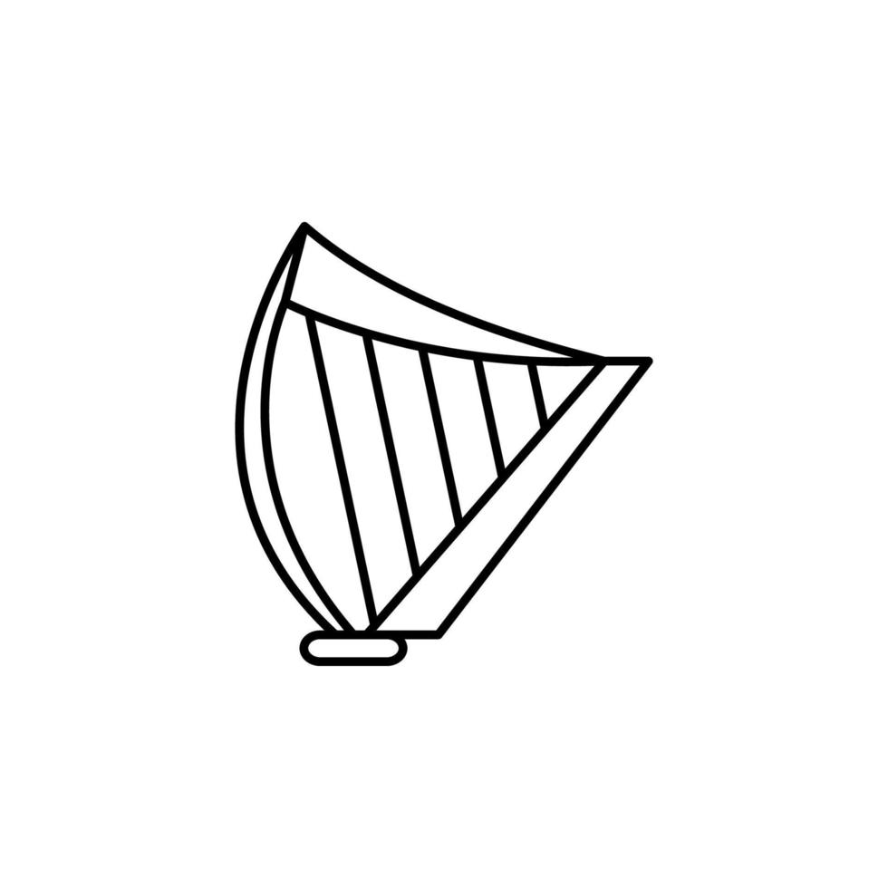 harpa, Irland, musik vektor ikon illustration