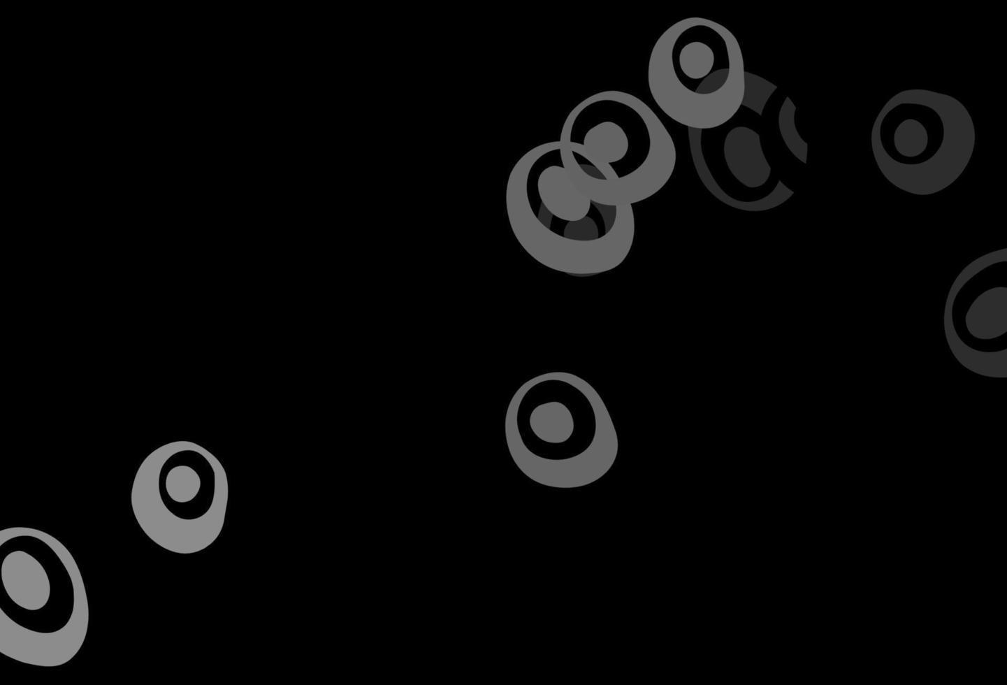 dunkles Silber, graues Vektorlayout mit Kreisformen. vektor