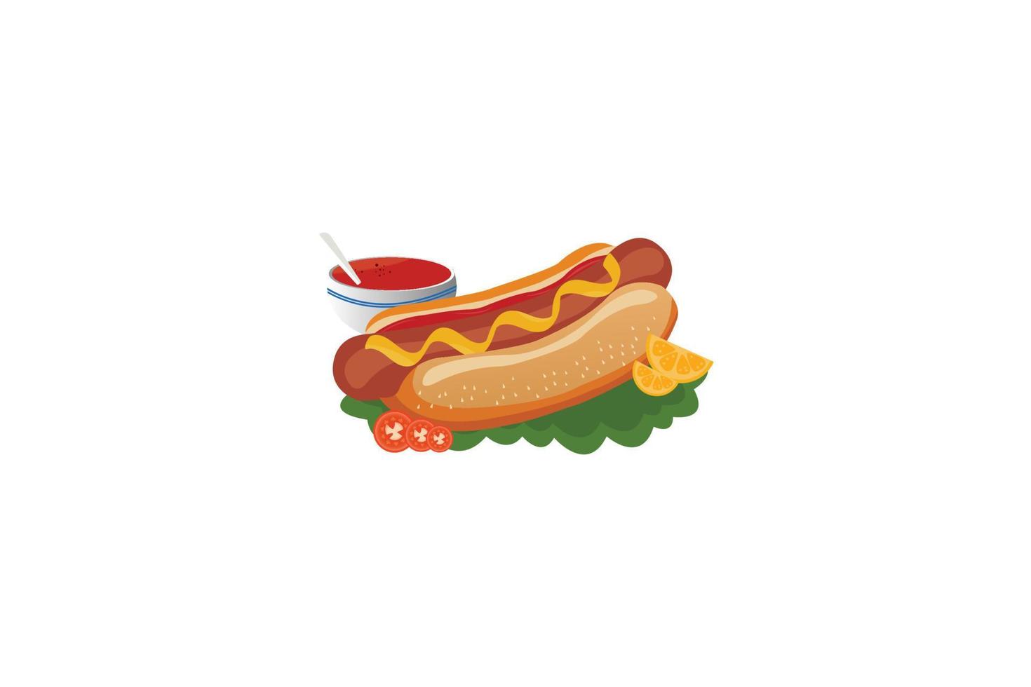 amerikanisch Hotdog Sandwich Illustration vektor