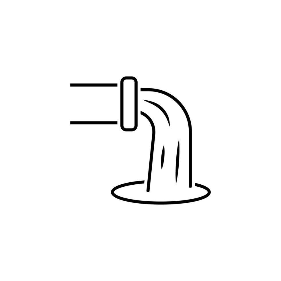 Wasser Verschmutzung, Abfall, Installation Vektor Symbol Illustration