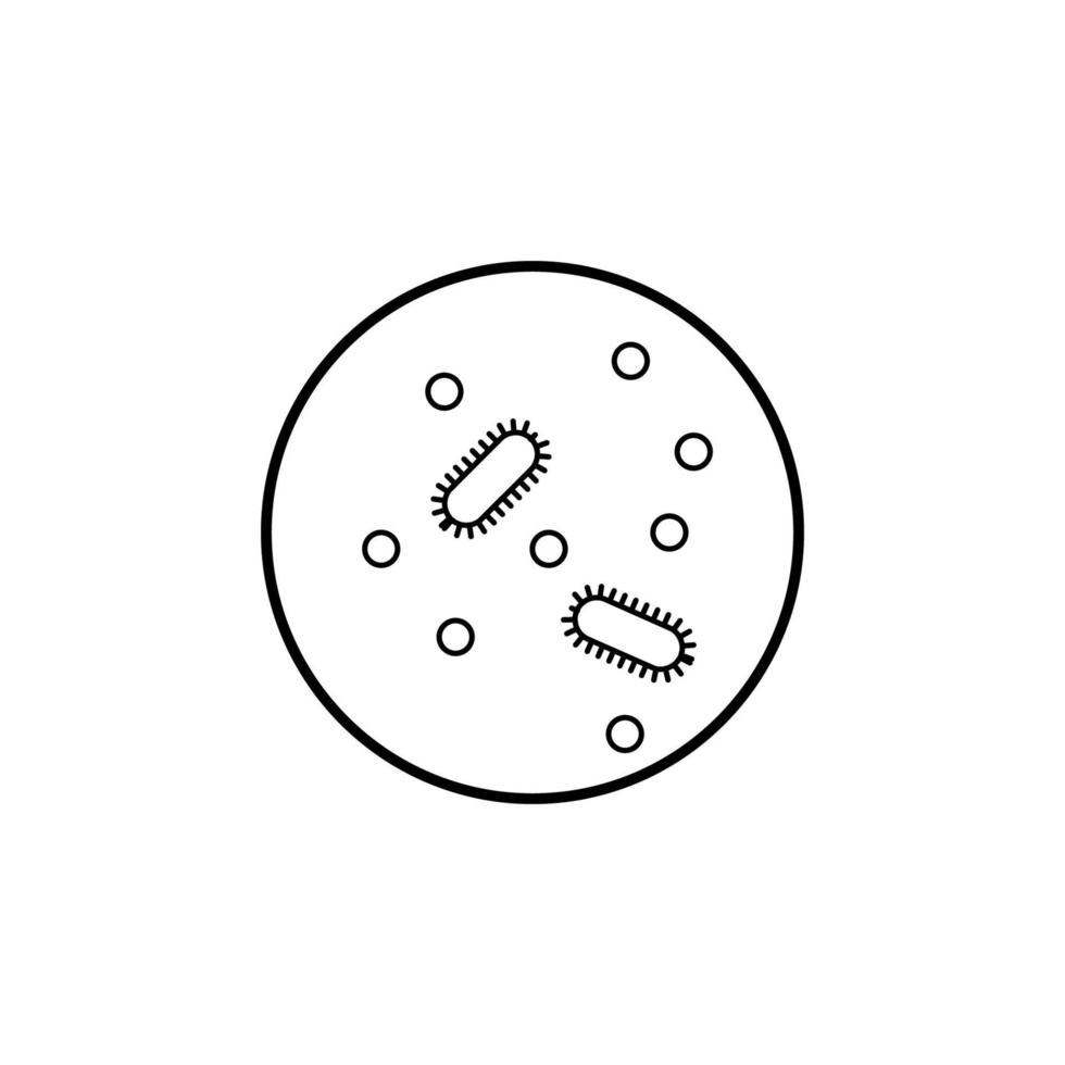 Viren im in vitro Vektor Symbol Illustration