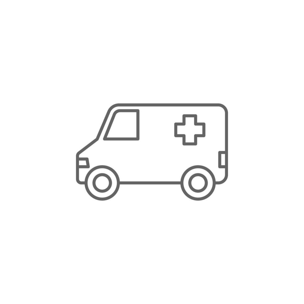 Gesundheit, Krankenwagen, Notfall, Krankenhaus Vektor Symbol Illustration