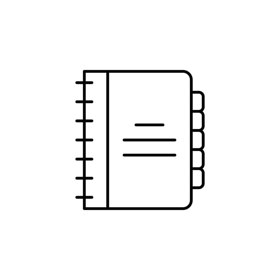 Agenda, Notizbuch, Buch Vektor Symbol Illustration