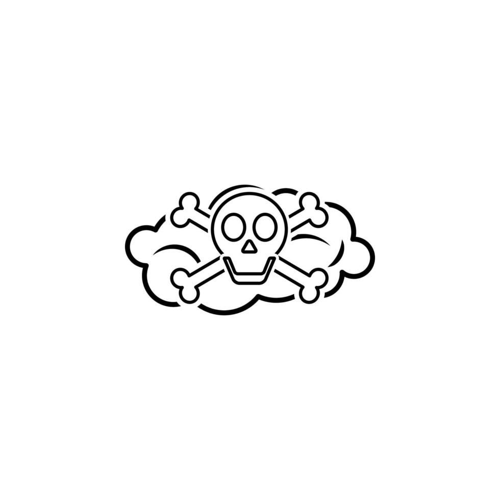 skalle, farlig, förgifta vektor ikon illustration