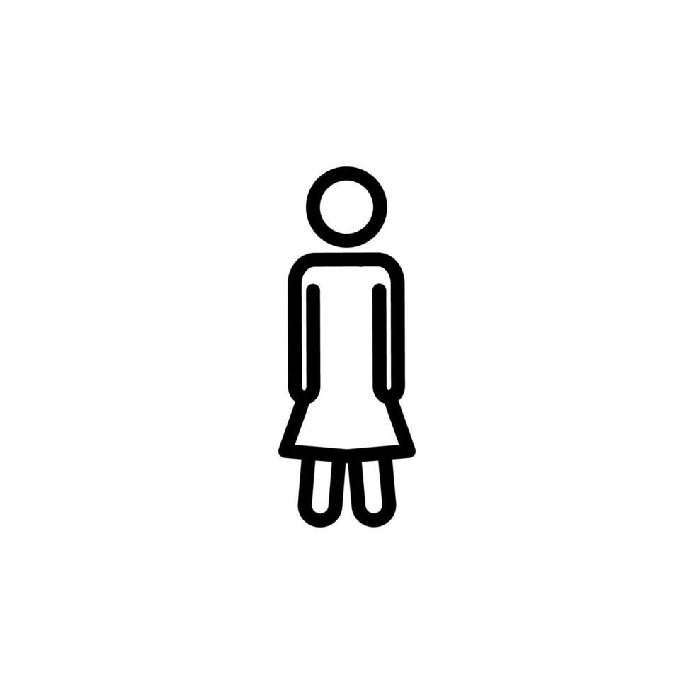 kvinna vektor ikon illustration
